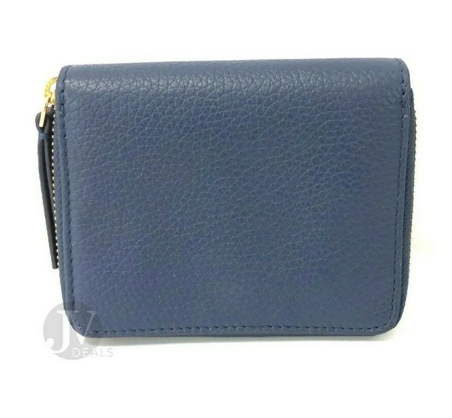Mini Wallet Women's Card Zip Burch Coin Tory Britten Leather