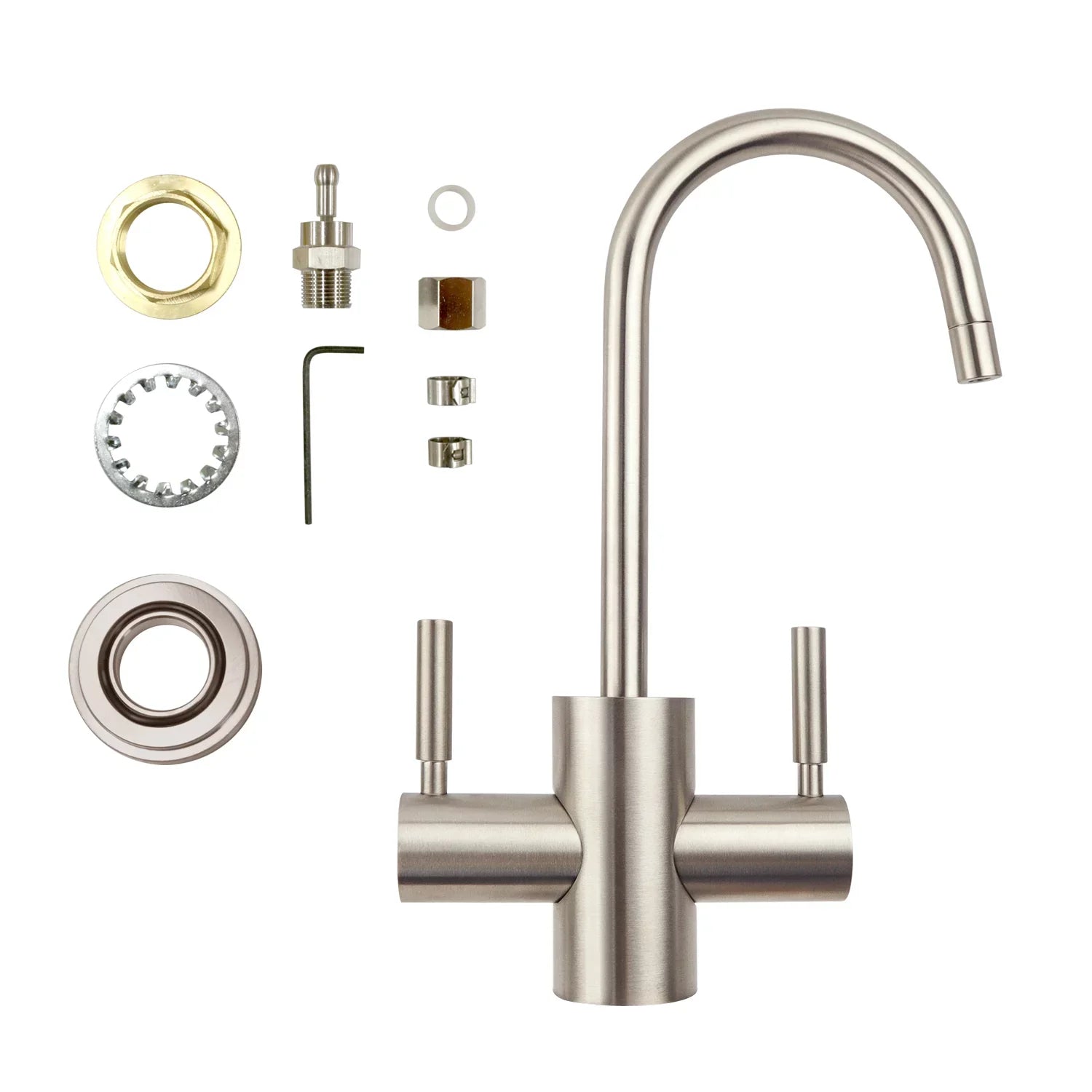 Cold APEC Reverse Instant Water Hot Drinking 2-Handle Westbrook Nickel and in Faucet Osmosis Dispenser Brushed