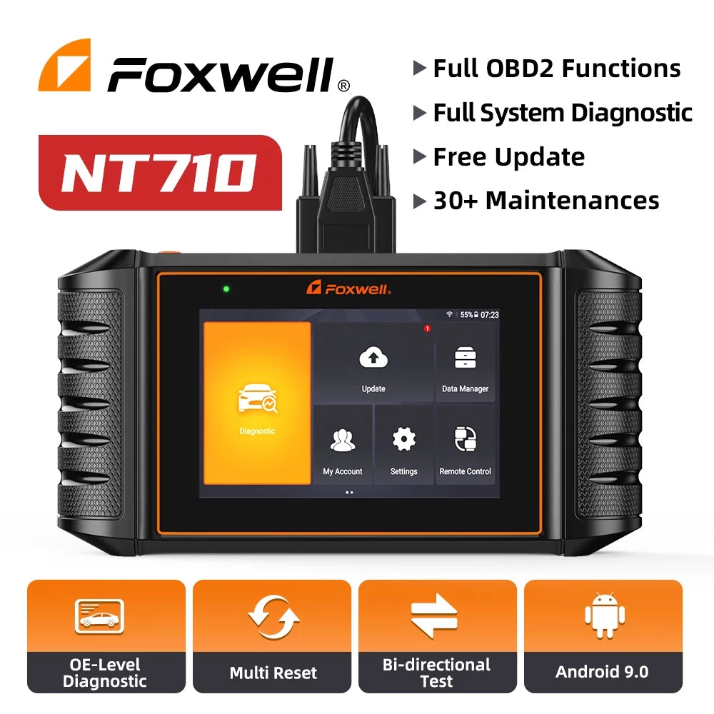 BMW Systems Services for MINI Code Scan BMW RR Control All Scanner Foxwell Car Scanner Reader Maintenance Test Tool 31+ Automotive NT710 Automobiles Tool Diagnostic Bi-Directional OBD2 Active OBDII
