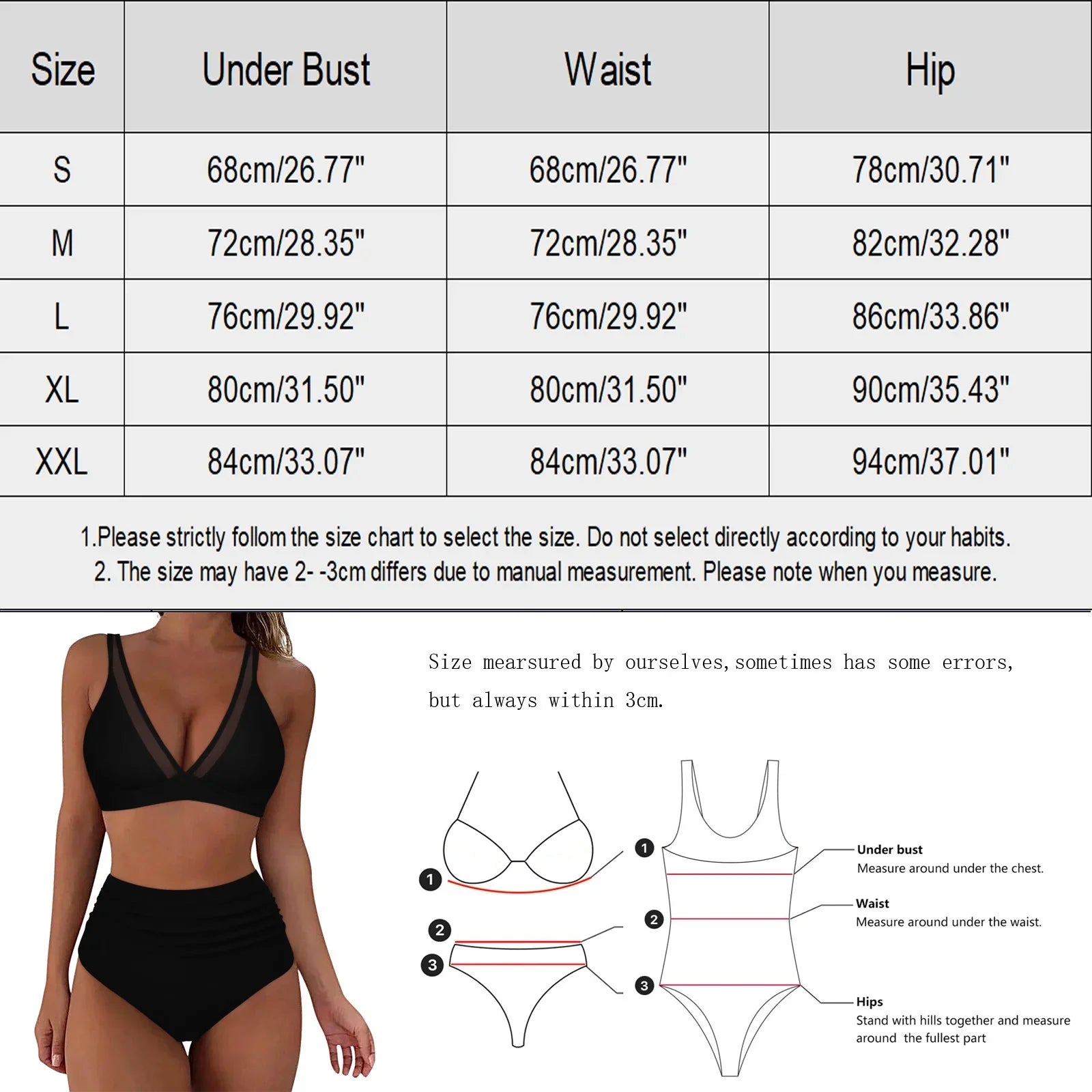 Push Vintage Two Print Swimsuit Sexy Bikini Swimsuit Set High Women Piece Ruched Swimsuits Waist Up Piece Retro Waisted Bra Underwire Bikini High Two