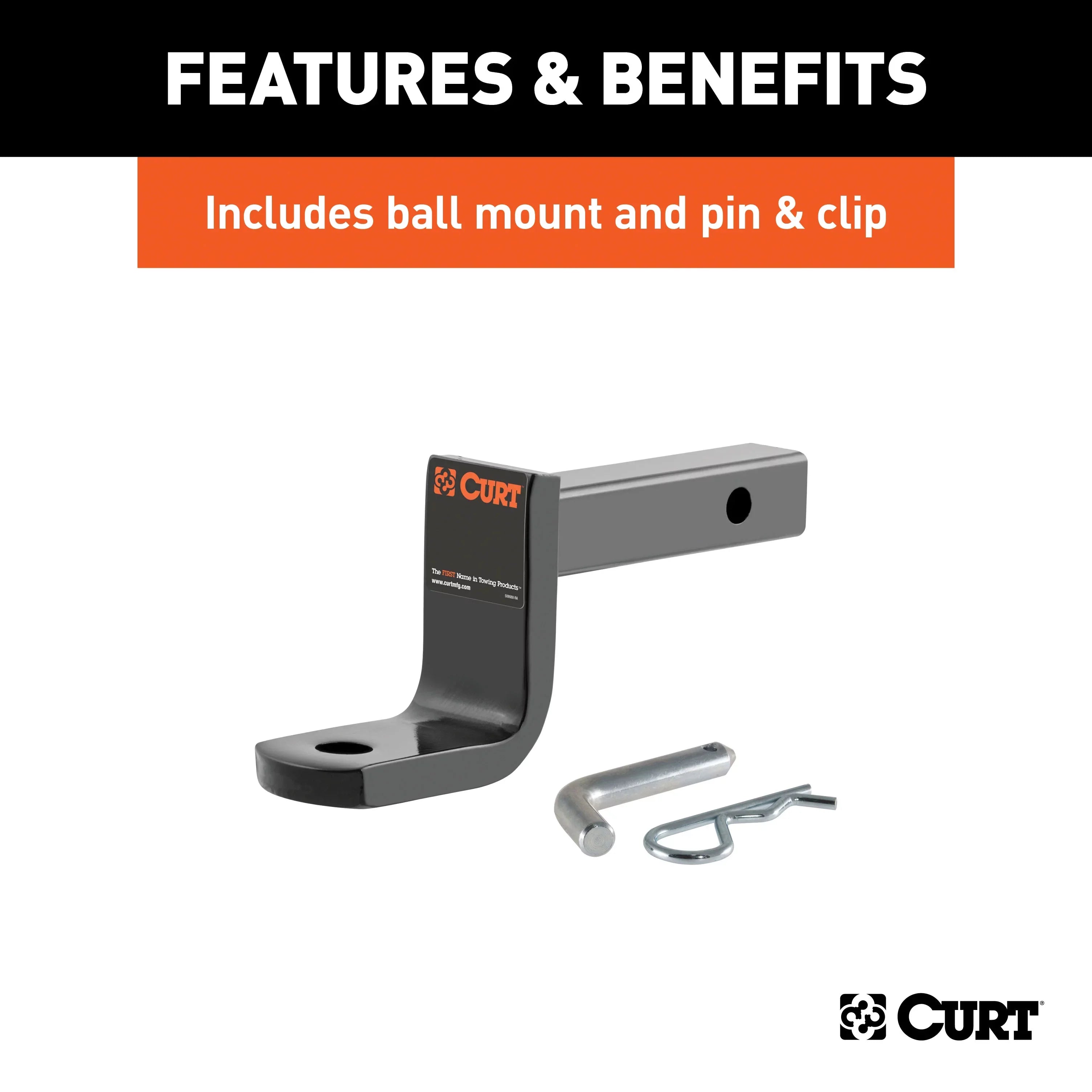 Chevrolet Compatible Hitch Mount, Receiver, with with 1-1/4-Inch Ball Trailer 1 Spark Select 114333 CURT Class
