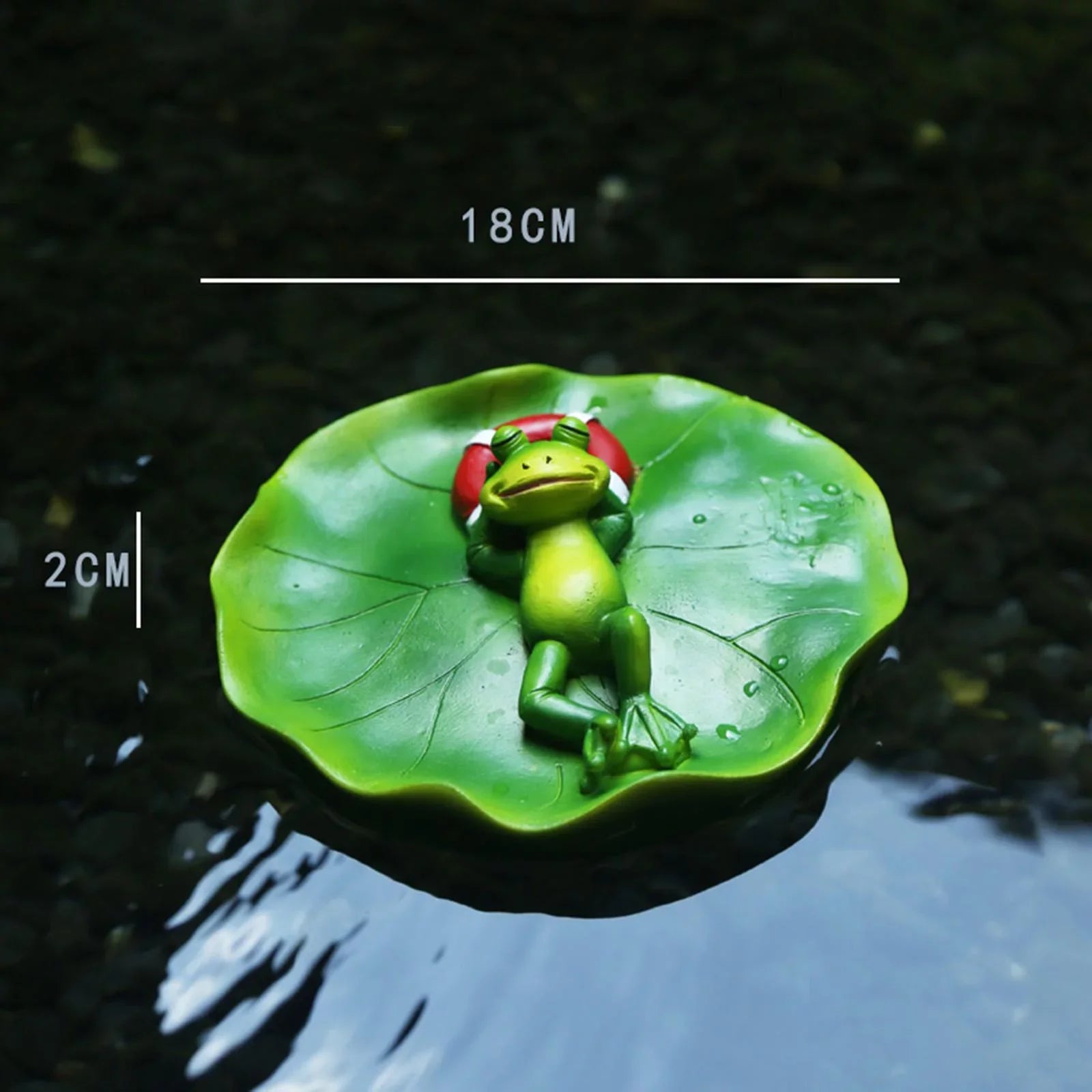 Shelf for Animals Simulation Water Figurine Office DIY Statue Floating Frog Tabletop Garden Decor Accessories Ornament Crafts Pool