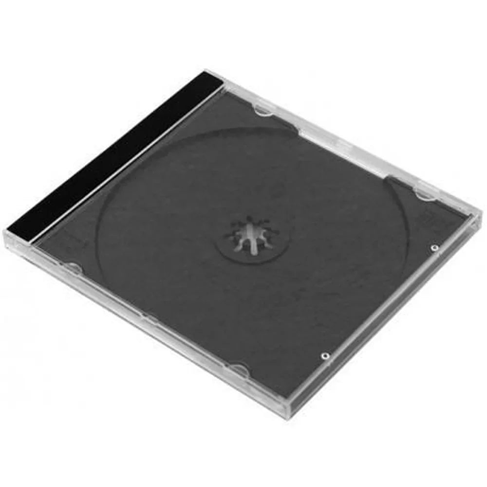 Single Disc 10.4 50 Standard DVD CD Black mm Assembled Case Tray with Jewel Pack Storage Clear Smartbuy Removable