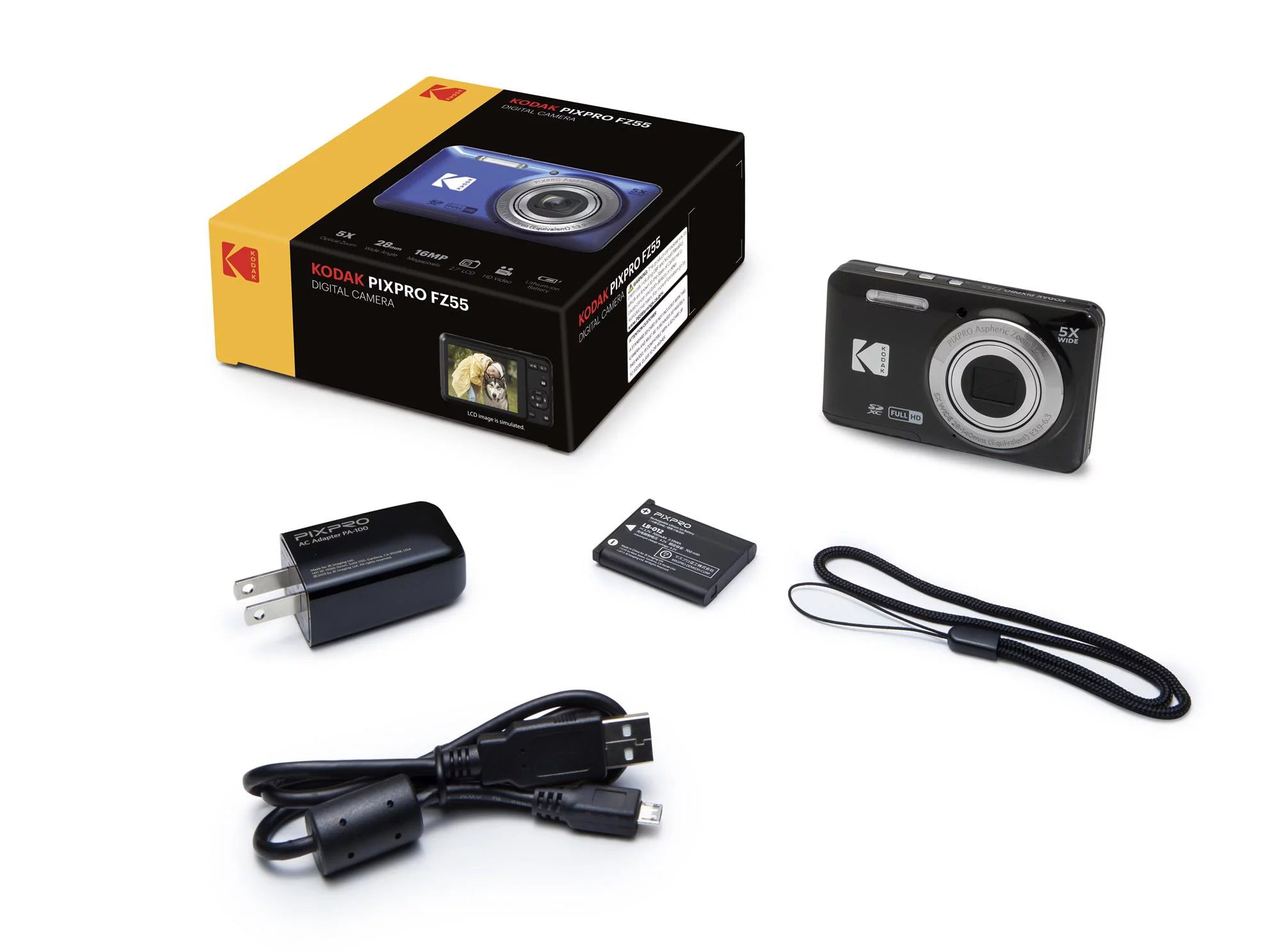 Camera Digital PIXPRO Accessories Kodak + FZ55 (Black)