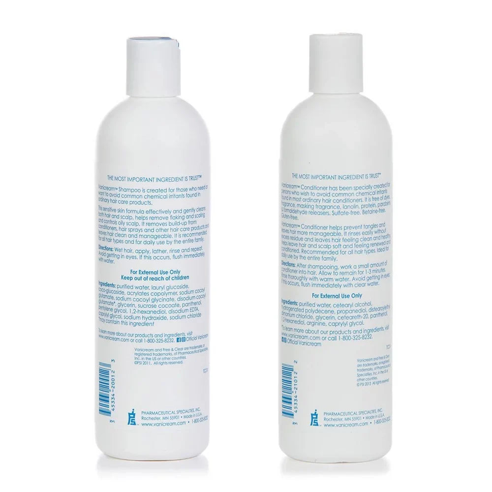 & oz Pack 12 & oz 12 Combo Vanicream Conditioner Clear) (Free Shampoo