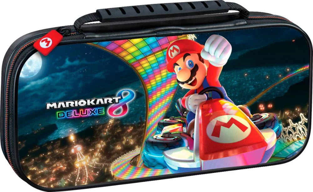 Super Case Battery Bundle: Mario 8 Console,Super Deluxe Deluxe Nintendo Improved and 32GB Travel Kart Blue Joy-Con 8 Kart Switch Red Life and Mario