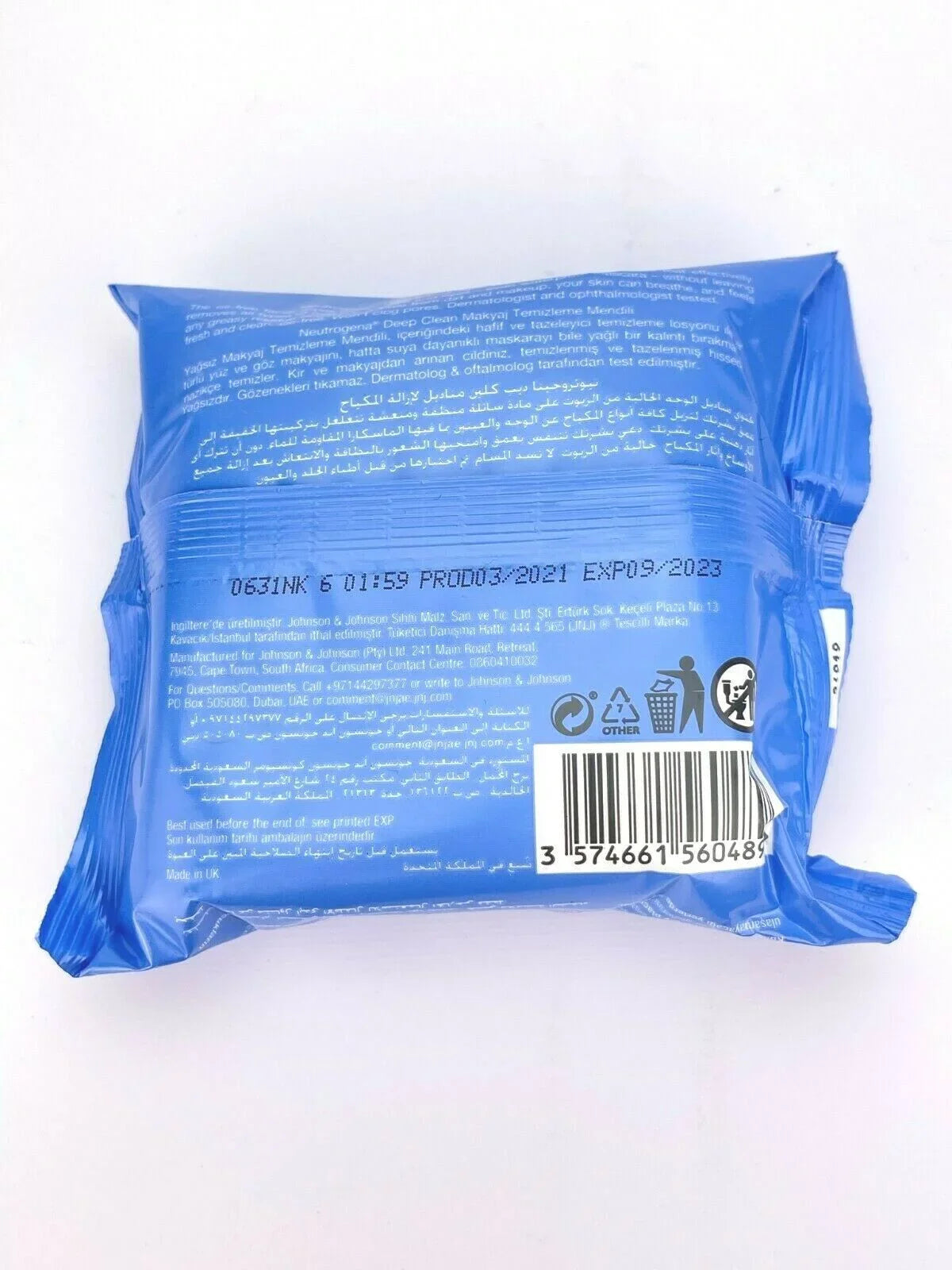 of Facial (4) Neutrogena Up Remover Make Refil Pack Cleansing Wipes,25 Ct Towelettes