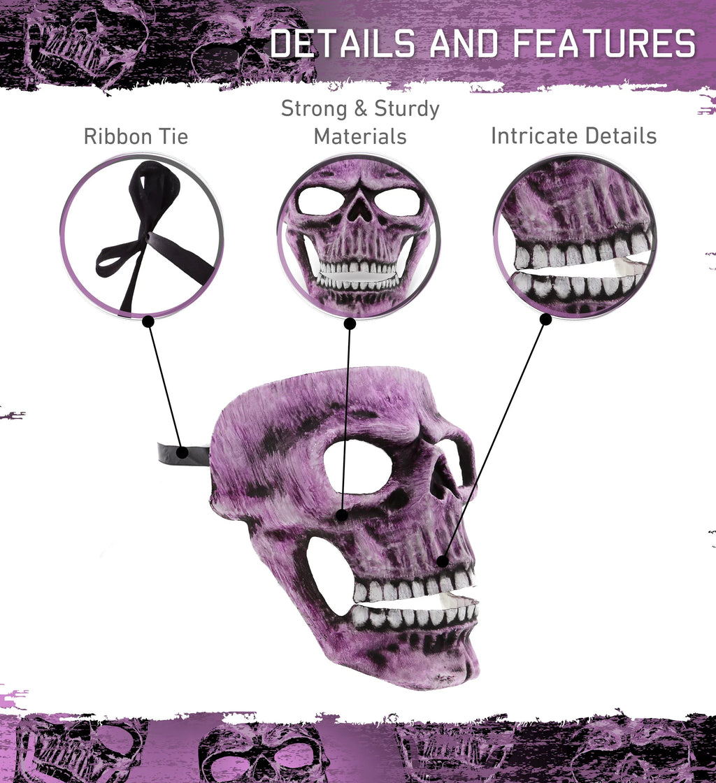 Halloween, Mask Horror-Themed Skull Pink and for Inspired Women, Conventions, Accessory, Mask Mask Steampunk Skeleton Studio Costume Costume Perfect Men Full Attitude for Parties, - Face and Events