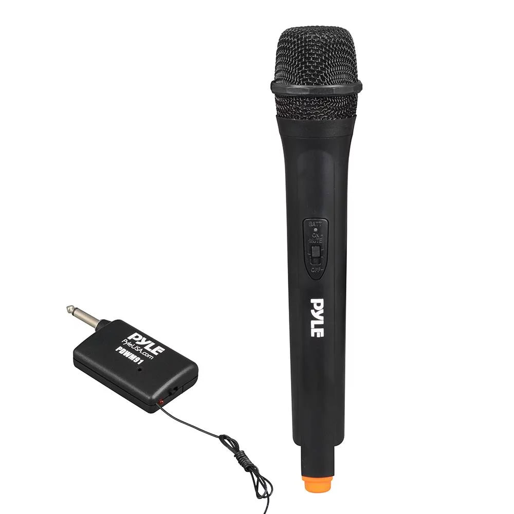 Pro System Pyle Mic Handheld Professional - PDWM91 - with Microphone Transmitter Receiver Adapter VHF Audio