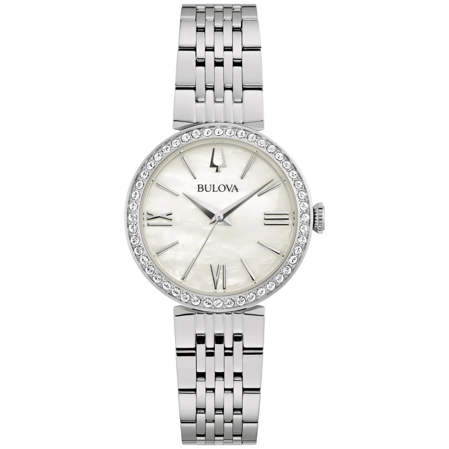 Bulova Accent Stainless Crystal Watch Women's - Steel 96L284