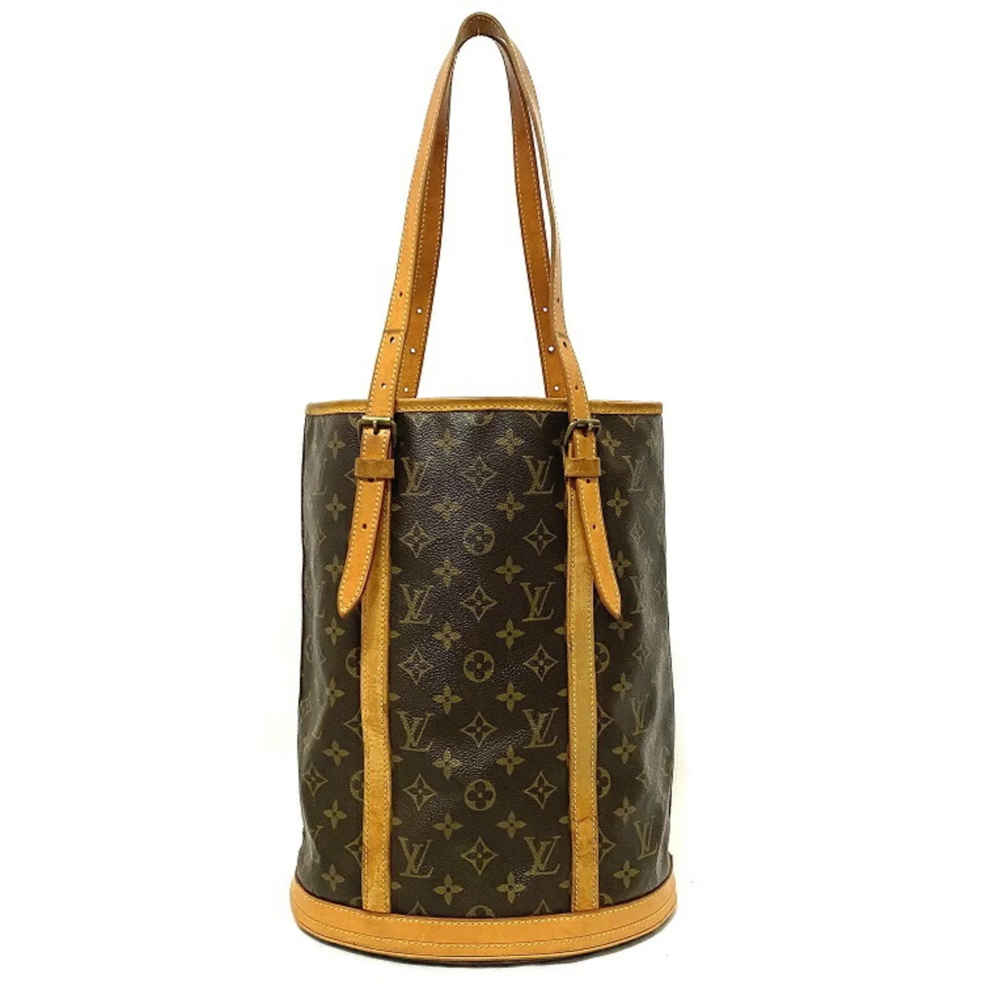 (Good) Bucket Nume Women's LOUIS VUITTON Tote M42236 Canvas Brown FL0093 Pre-Owned Bag Beige Louis Handbag GM Monogram Leather Vuitton
