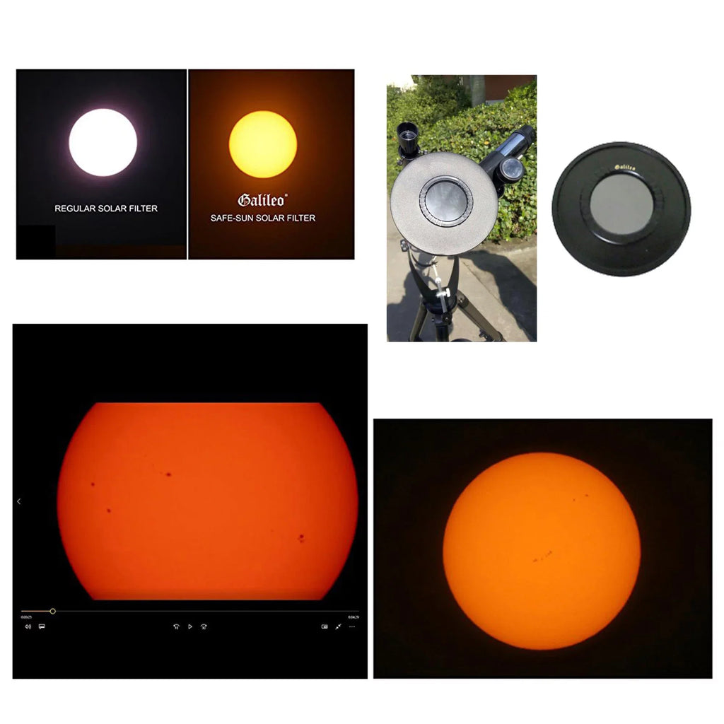 800mm with Cap Galileo 95mm x Astronomical Filter telescope Solar Smartphone Adapter and kit