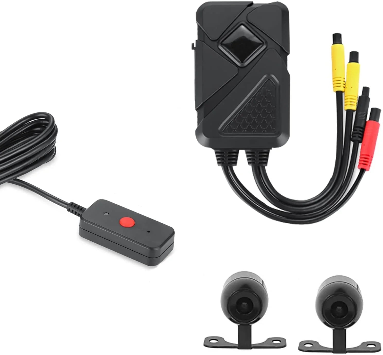GPS Lens Angle Motorcycle Wi-Fi, Waterproof 1080P Rear Front Camera HD Waterproof and Recording with 120° Wide Dash Camera