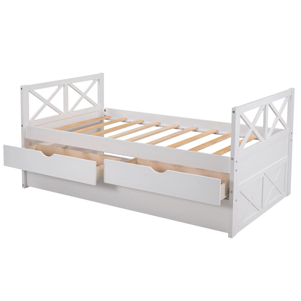 Merax and Multiple Captain Drawers, Colors Solid with Bed Wood Trundle Twin,