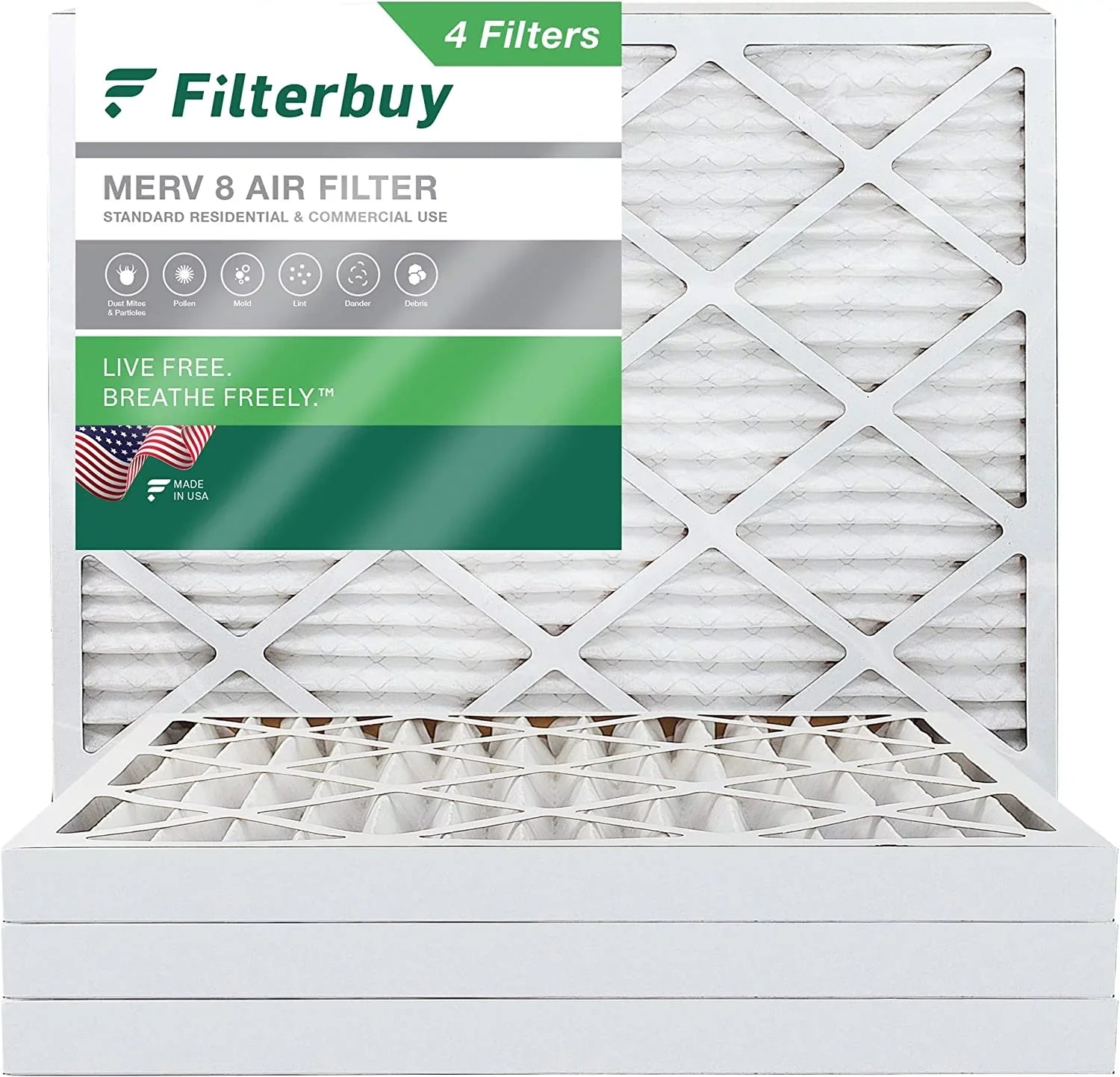 AC HVAC Air (4-Pack) 25x32x2 Furnace Filterbuy Filters Pleated 8 MERV