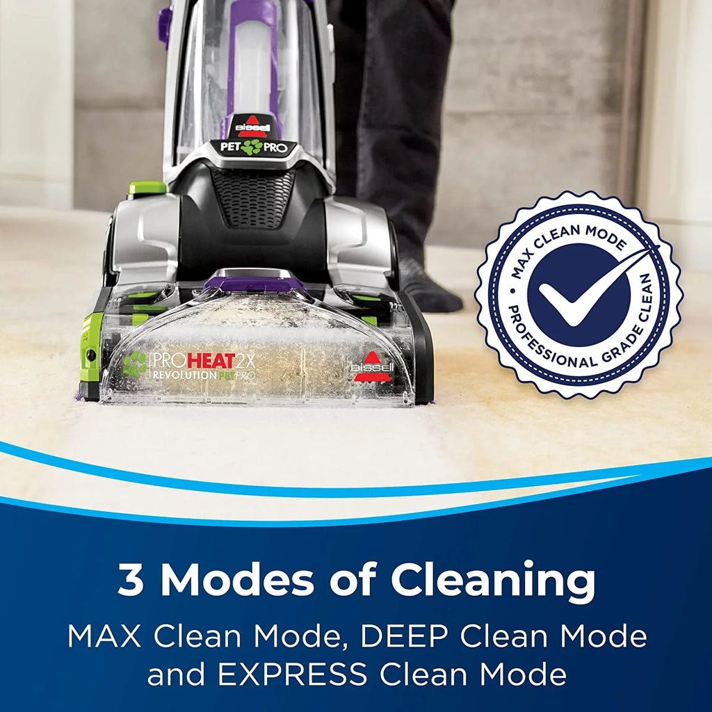 Cleaner Restored BISSELL Plus 3588F ProHeat Revolution Upright 2X Pet Deep (Refurbished) Pro
