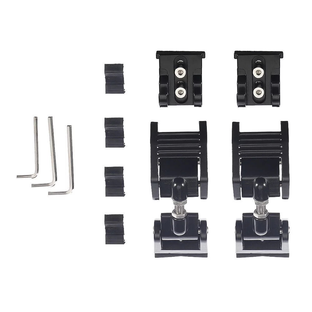 for - Catch Hood Latch Wrangler Jeep Set JK Front Jahy2Tech 07-18 Increased of Protection 2 Lock Black Vehicle