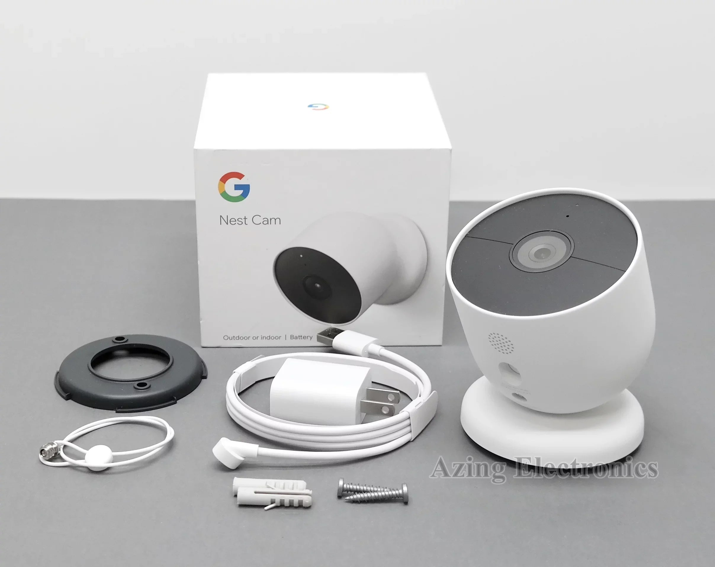 '- (Battery) W/ Cam Camera White Pre-Owned GA01317-US LOOPS Nest G3AL9 Google Surveillance