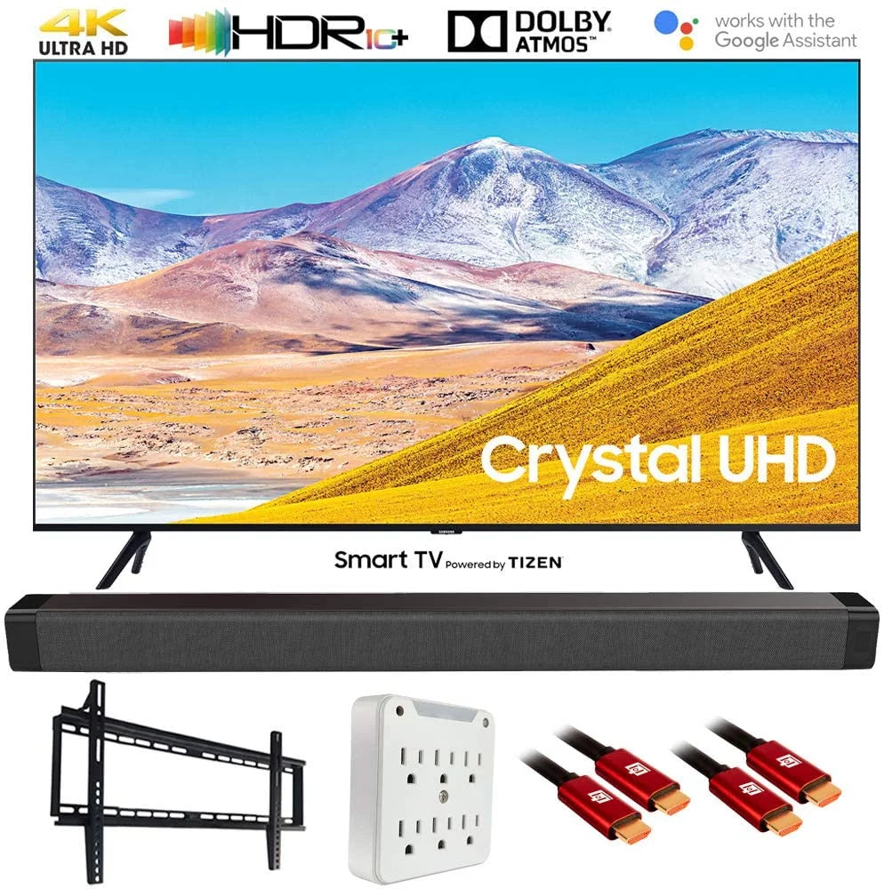 Ultra 85TU8000  Gear TU8000 (2020 Accessory Inch with Smart Wall 85 Home Cable Soundbar, TV HD LED Mount 85" Kit and Bundle 4K (UN85TU8000FXZA Theater HDMI Model) UN85TU8000 Deco TV)