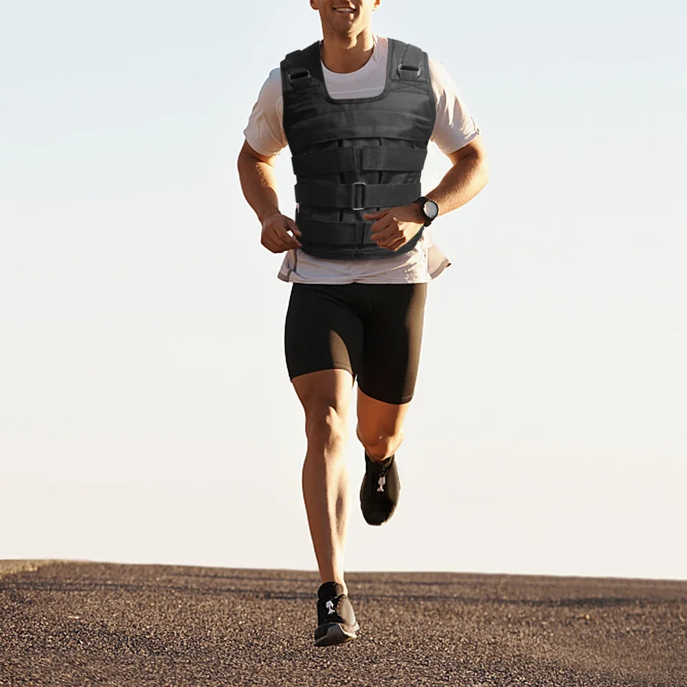 Cloth Weight Training Loading Weight Adjustable Weighted 50kg Vest Max. Oxford (Empty) Jacket Strength Load moobody Exercise