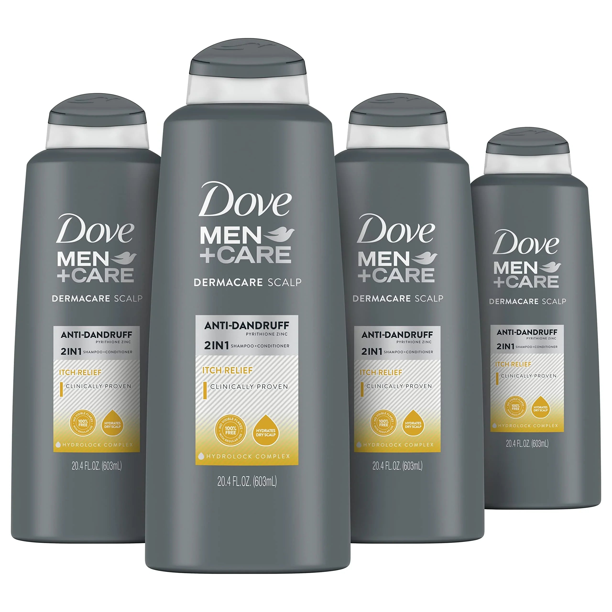 '+ Care Hydrolock Dry Oz Itch 2-In-1 4 Relief Complex 20.4 Scalp Conditioner And With For Anti-Dandruff Shampoo Care Hair Men Dove Count
