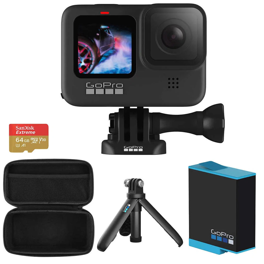 GoPro Camera HERO9 UHD 5K Black Accessories Action 9 Hero *Bundle*