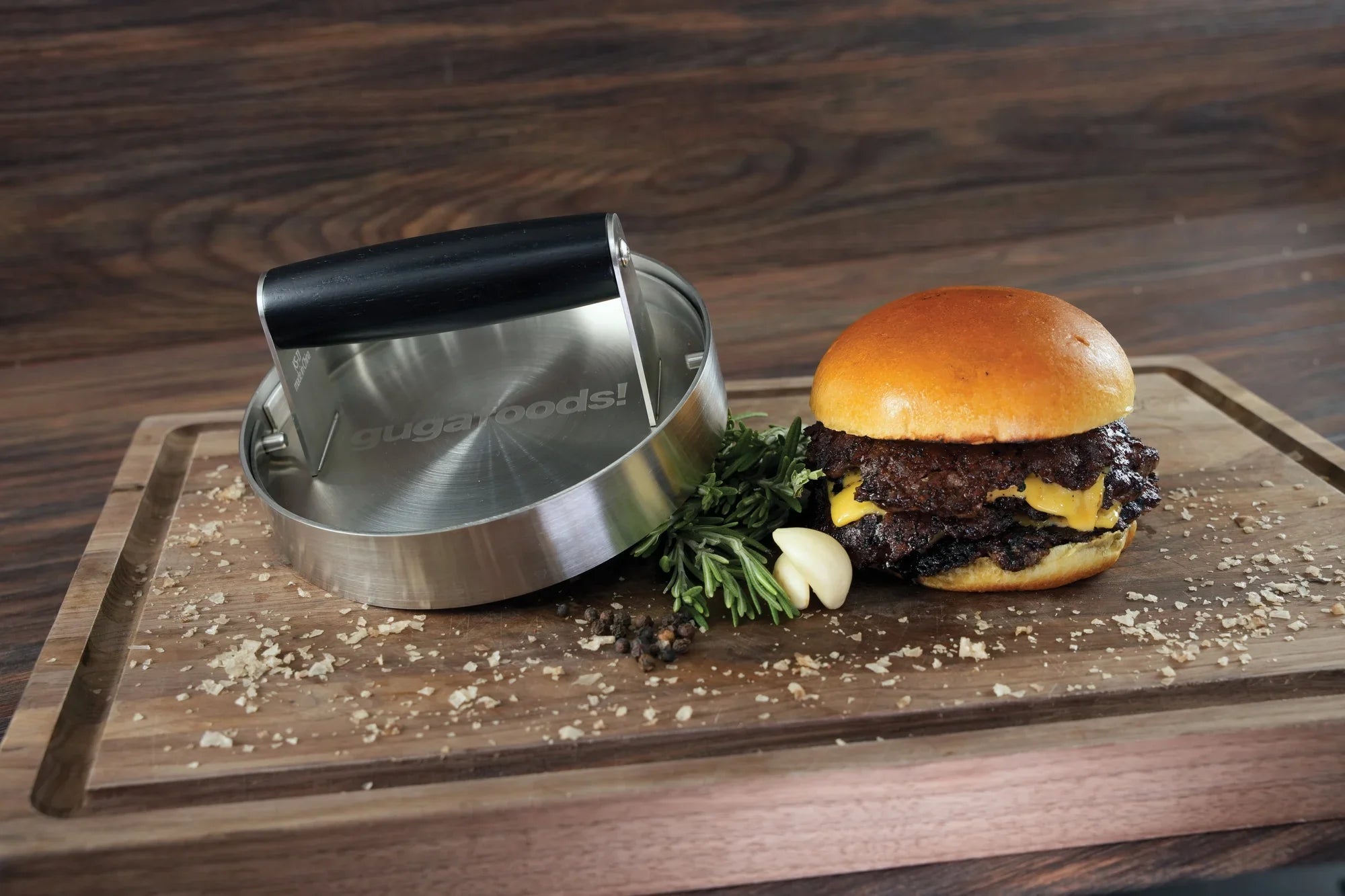 Press Patty Adjustable Guga Smashed Hamburger Burger Stainless Steel Foods Kit, Maker,