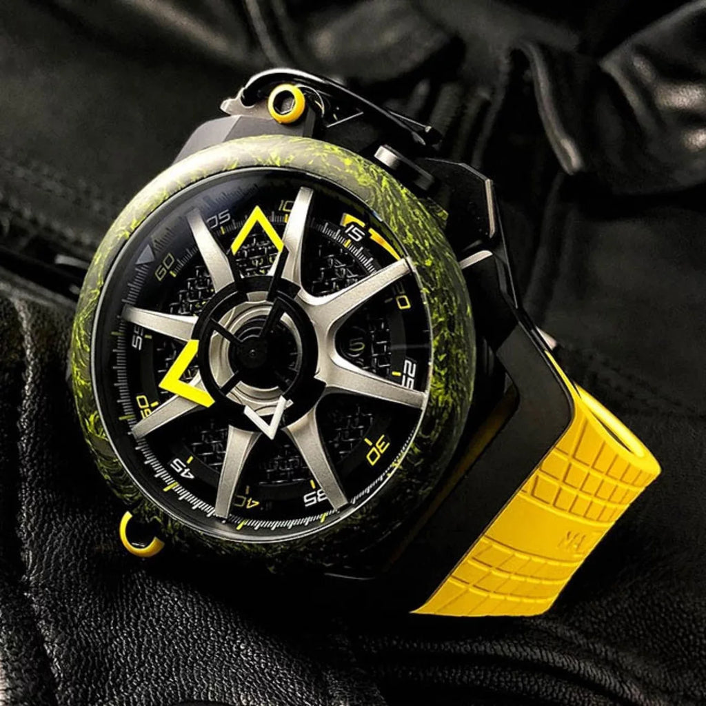 Rim for Chronograph Dial Mazzucato Twin Men Watch - Automatic Monza Adult Black Reversible