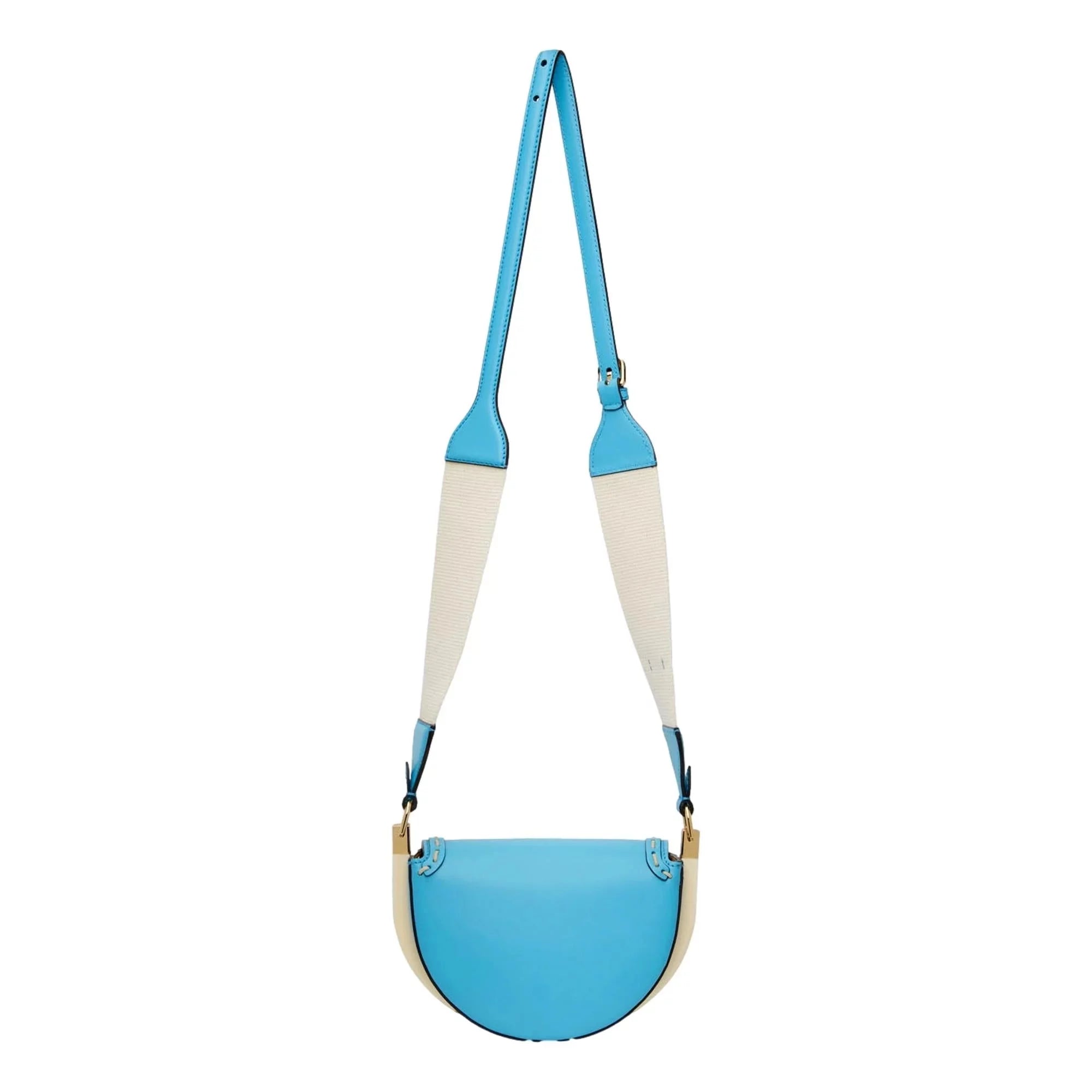 Leather Bag Moonlight Fendi Satchel Crossbody Cyber Blue