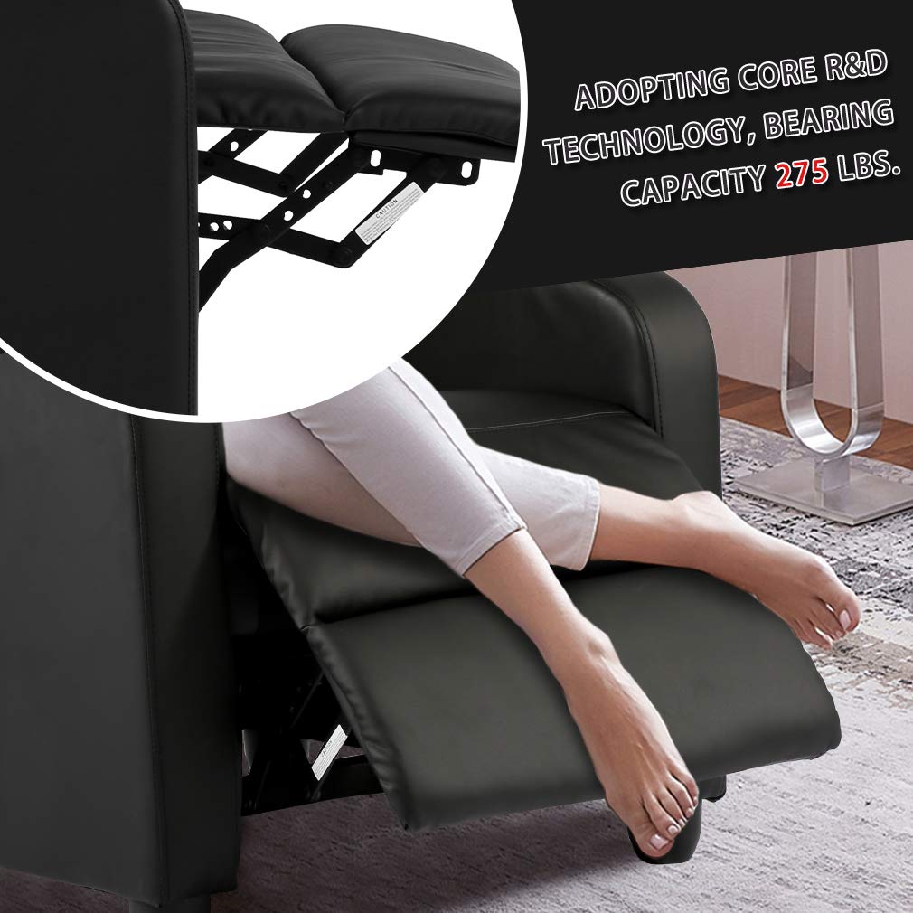 BestMassage Recliner Chair No Massage Function | Leather Black