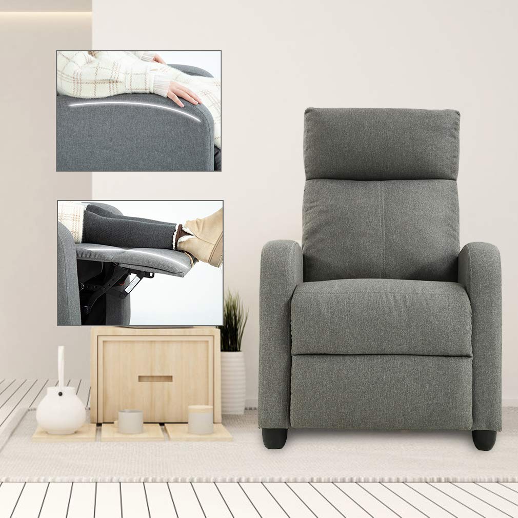 FDW | Recliner Chair | Without Massage Function | Black, PU Leather
