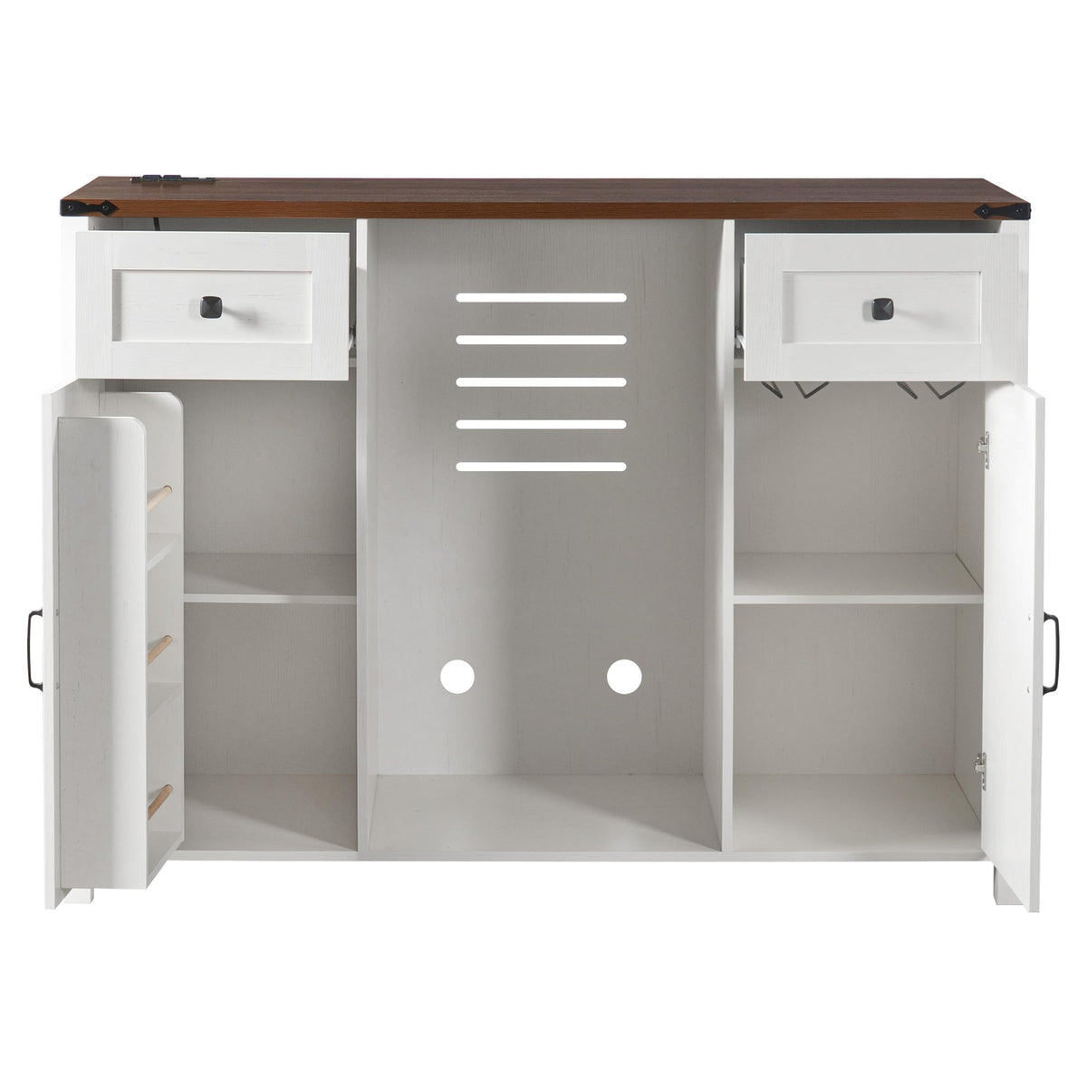 39.4" Coffee Bar Cupboard with Fridge Spaceï¼Natural Oak-ws