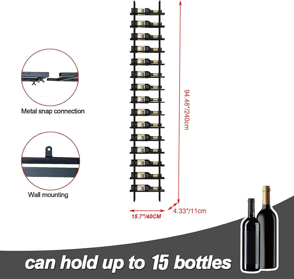 16 BottleWall Mount Wine Rack