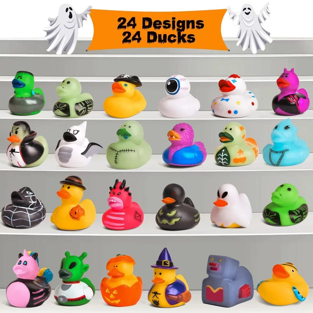 Showers,Halloween Ducks Pcs Treat,Halloween or 24 Baby Trick Decor Halloween Fun for Party Favors Bath Ducks,Rubber Little Toys Rubber Toys