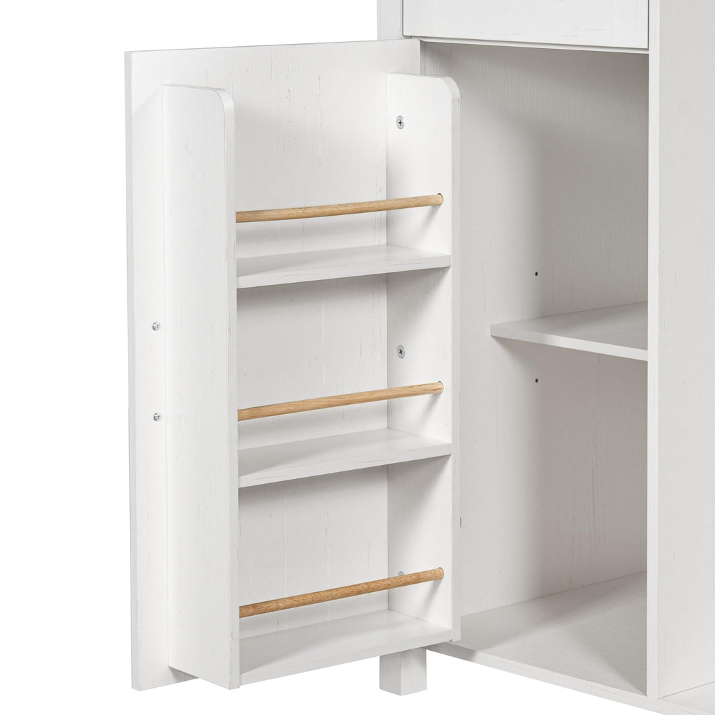 39.4" Coffee Bar Cupboard with Fridge Spaceï¼Natural Oak-ws