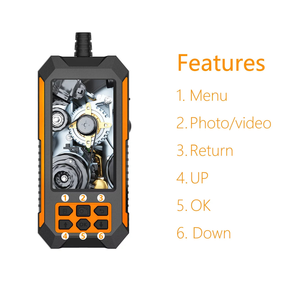 Camera Waterproof Shinysix inch 5m endoscope,1944P Camera Camera LED 1944P IP68 inch Industrial Waterproof Display 4.5 Waterproof IP68 4.5 Dual Camera Camera 1080P/2592 LED 8 Display * inch
