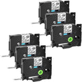 Flexible TZ-131 TZe Clear on 6PK Cable Label TZ ID 8m TZe-FX131 Compatible Tape for Wire TZe-131 12mm GREENCYCLE x Brother Black P-touch TZ-FX131