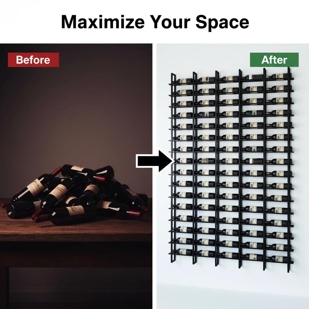 16 BottleWall Mount Wine Rack