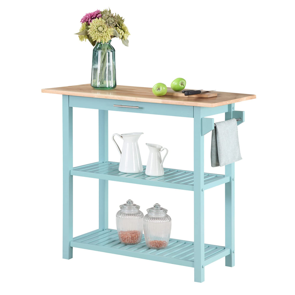 Convenience Concepts Designs2Go Butcher Block Kitchen Island, Sage, 40"