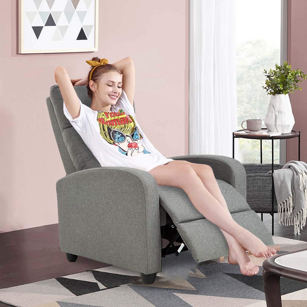 FDW | Recliner Chair | Without Massage Function | Black, PU Leather