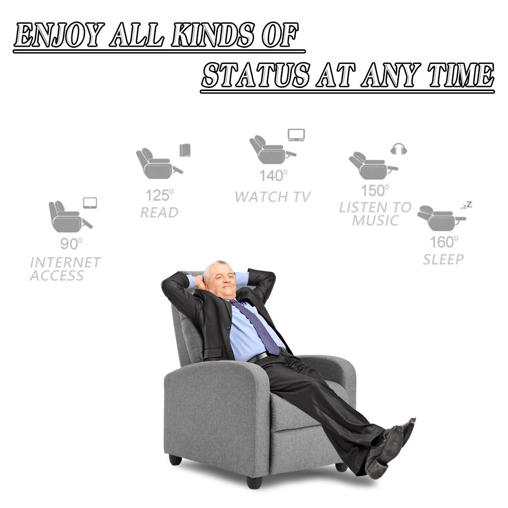 BestMassage Recliner Chair No Massage Function | Leather Black