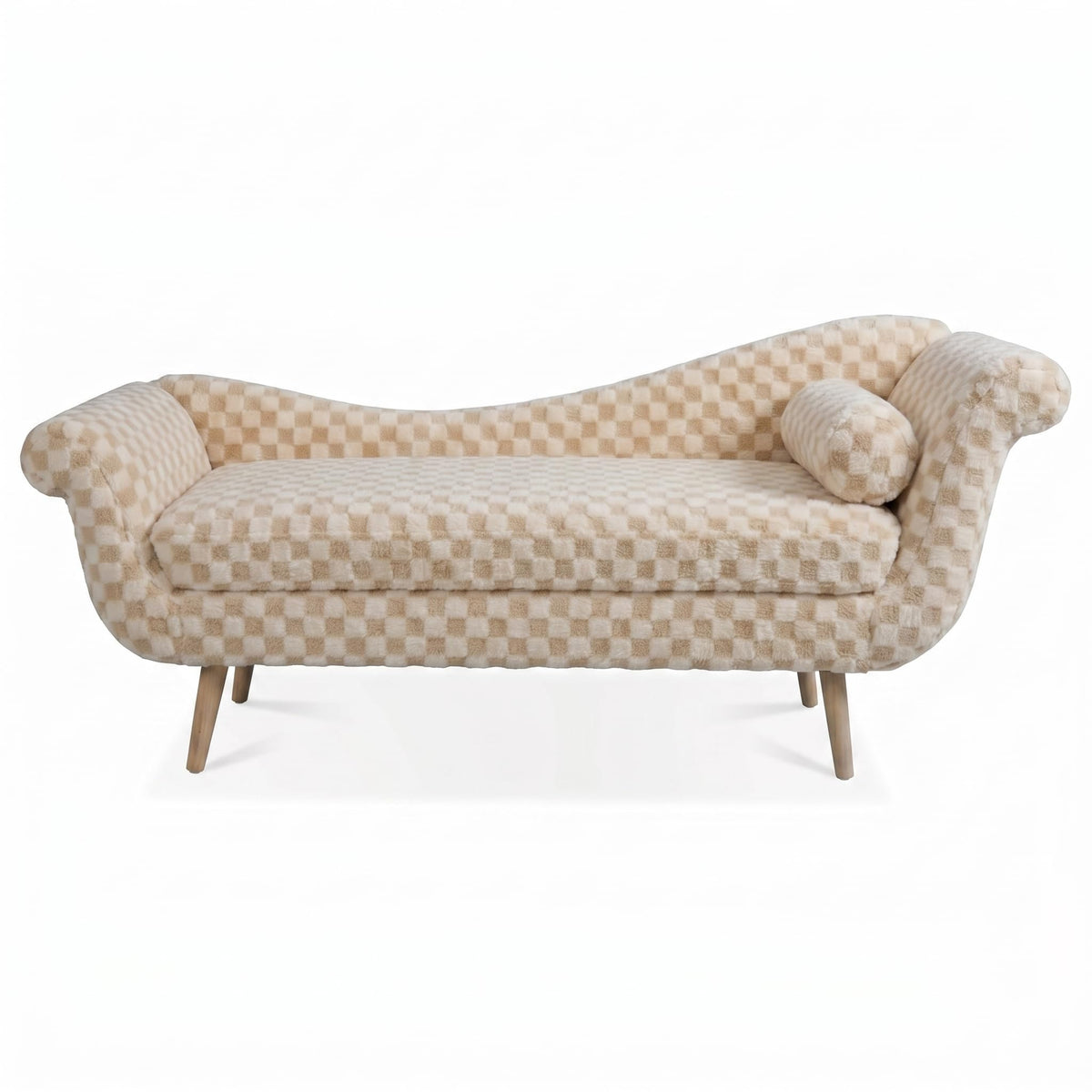 ERYE Boucle Upholstered Left Facing Chaise Lounge Indoor for Living Room Bedroom,Comfy Single Chaise Lounge Modern Leisure Recliner Sleeper Sofa Daybed, Easy Assemble