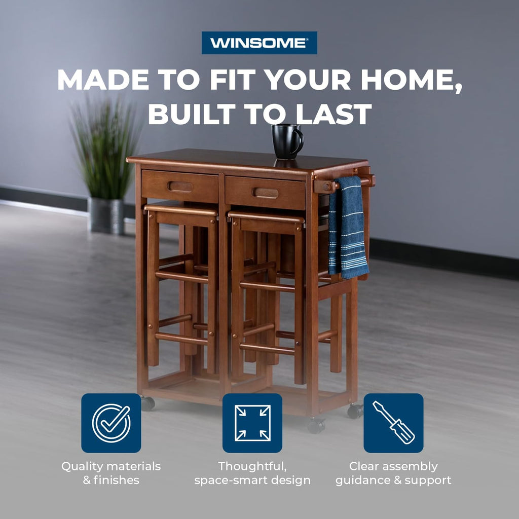 Winsome Wood Suzanne Kitchen, Square, Teak