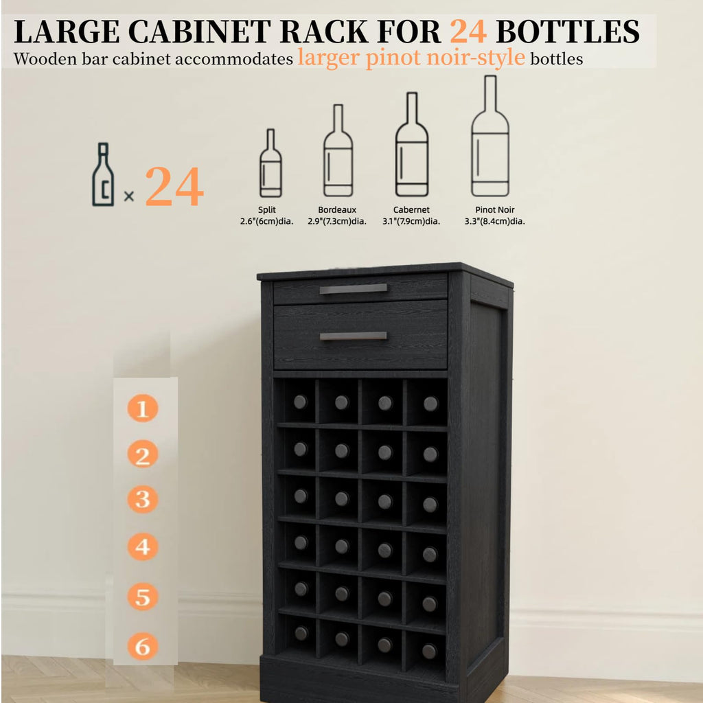 WERSMT 8-Tier Freestanding Wine Rack Wood, 32 Bottles Wine Rack Counter for Small Space, Farmhouse Stackable Modular Wine Bottle Holder Rack, White