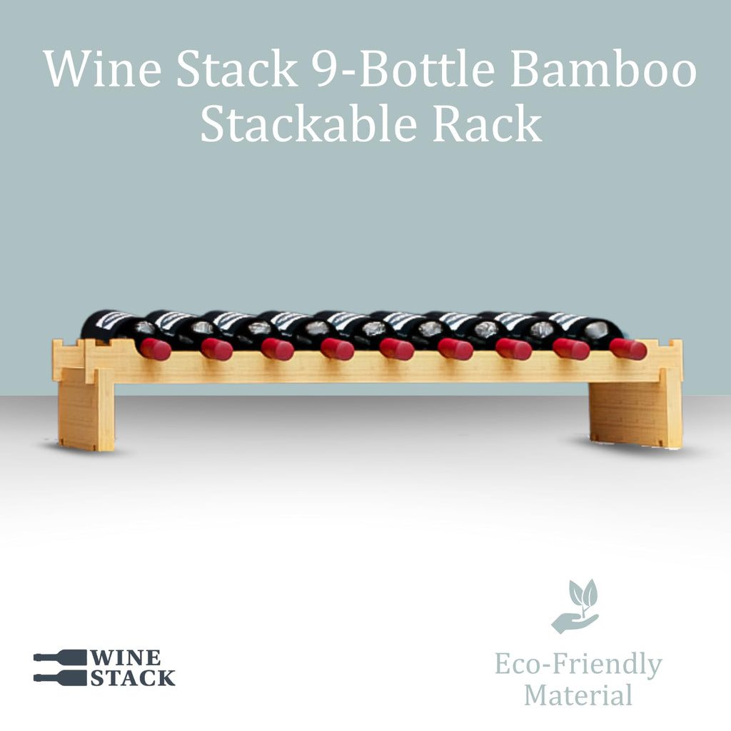 72 Bottle Bamboo Stackable Freestanding Wine Rack, No Tools Assembly, Durable, Wine and Liquor Bottle Storage for Small Spaces