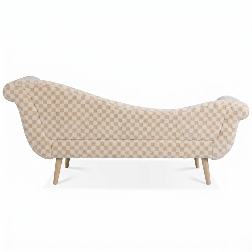 ERYE Boucle Upholstered Left Facing Chaise Lounge Indoor for Living Room Bedroom,Comfy Single Chaise Lounge Modern Leisure Recliner Sleeper Sofa Daybed, Easy Assemble