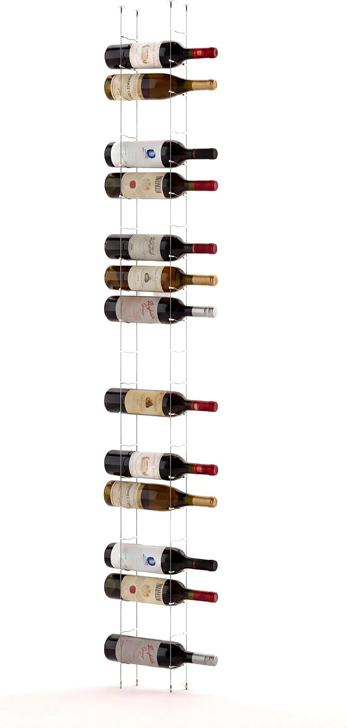 Cable Wine Racking System - Floor to Ceiling Wine Storage by Wine Stash