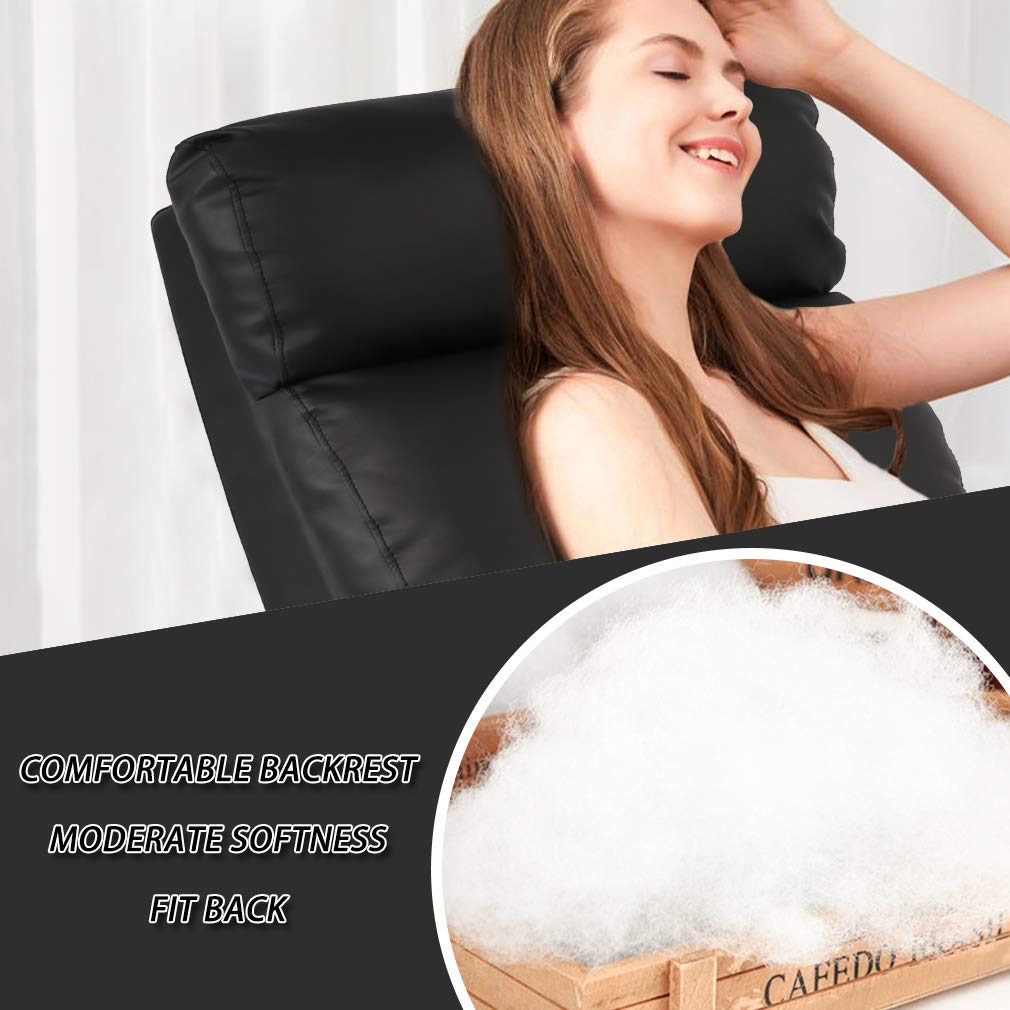 BestMassage Recliner Chair No Massage Function | Leather Black