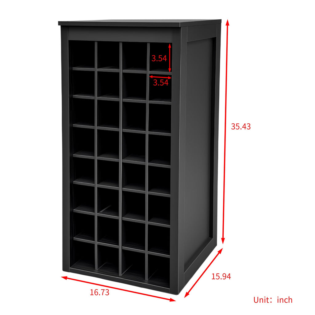 WERSMT 8-Tier Freestanding Wine Rack Wood, 32 Bottles Wine Rack Counter for Small Space, Farmhouse Stackable Modular Wine Bottle Holder Rack, White