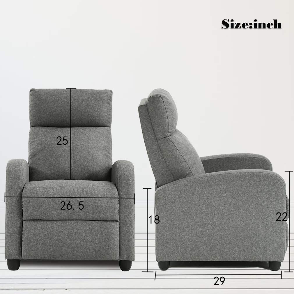 FDW | Recliner Chair | Without Massage Function | Black, PU Leather